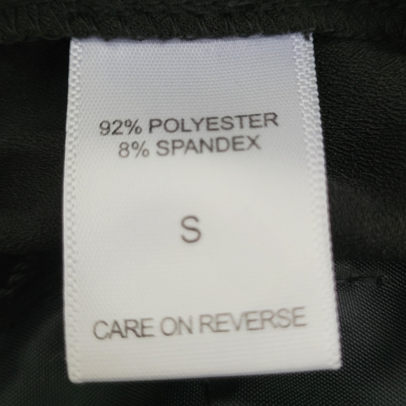 NWT New York & Company High Waist Wide Leg Black Pants with Floral Lining Small - Picture 10 of 12